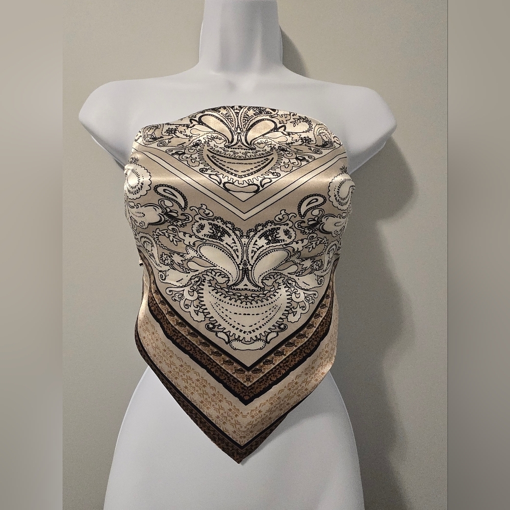 Ardene Satin Handkerchief Tube Top. Size XS.